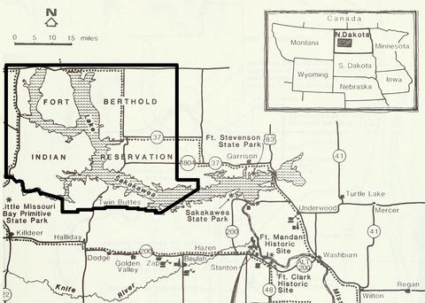 Fort Berthold Reservation after the construction of Garrison Dam.png