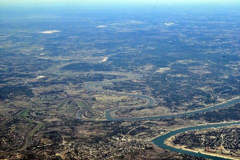 Aerial - Colorado River (Texas) and Pedernales River 01.jpg