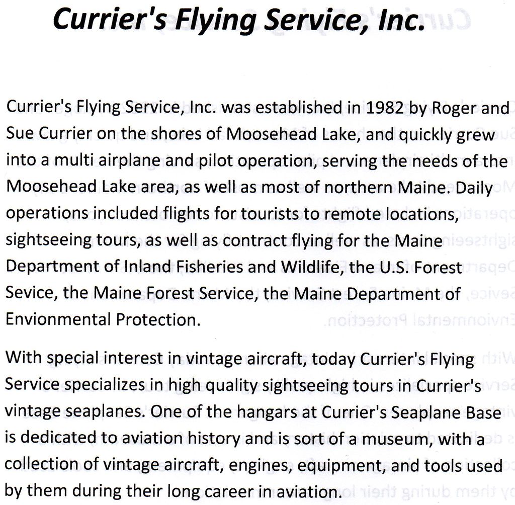 Currier's Flying Service, Inc., Moosehead Lake, Maine.jpg